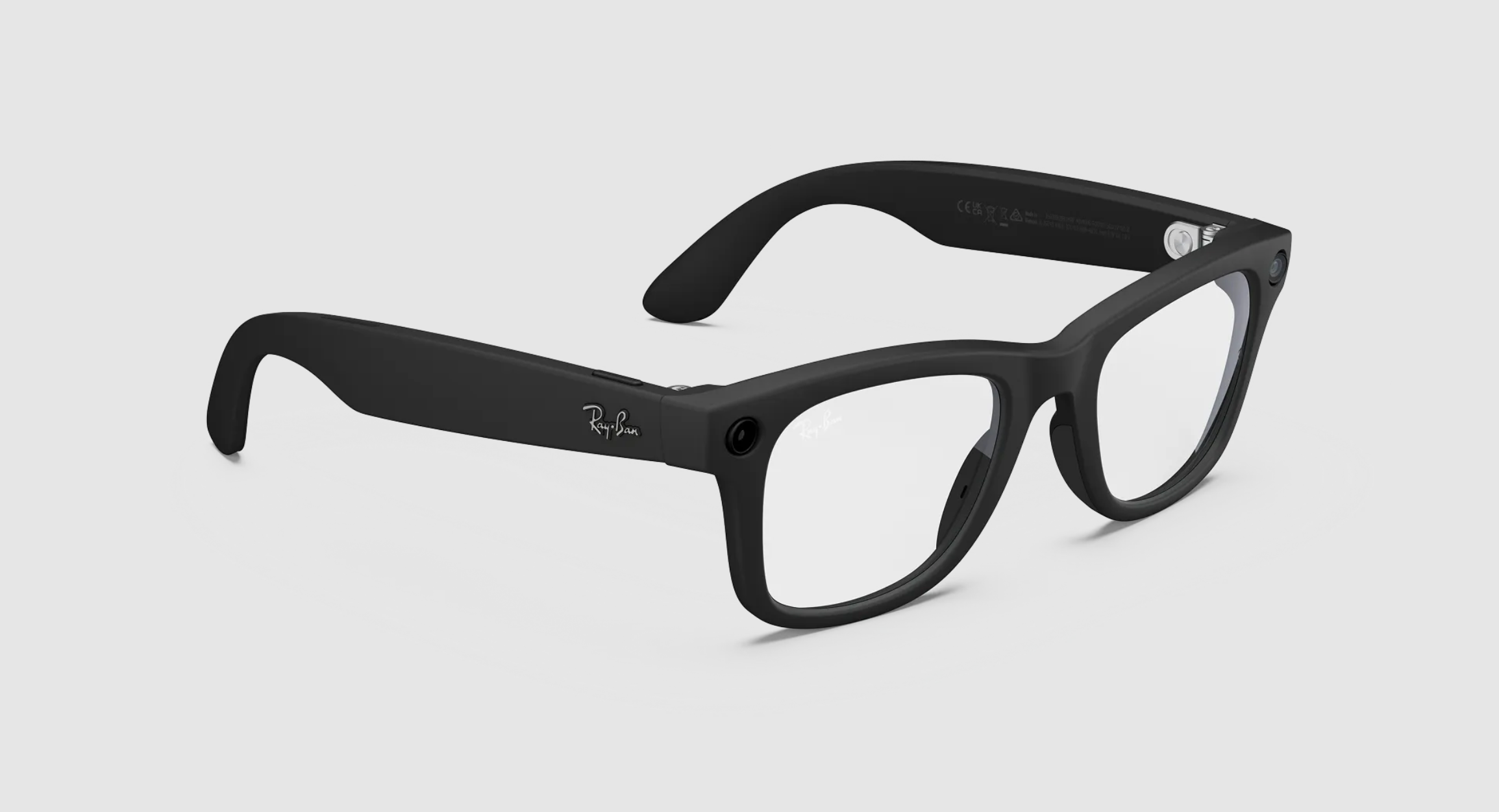 Ray-ban X Meta Wayfarer Large – Matte Black / Clear